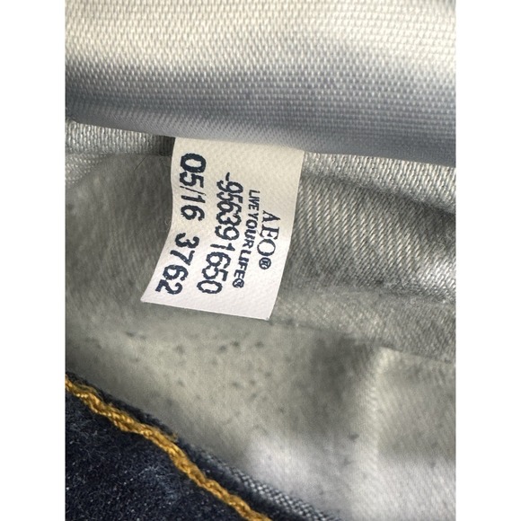 American Eagle Extreme Flex Jeans Men 34x32 Blue Slim Straight Distress Denim - Picture 10 of 10